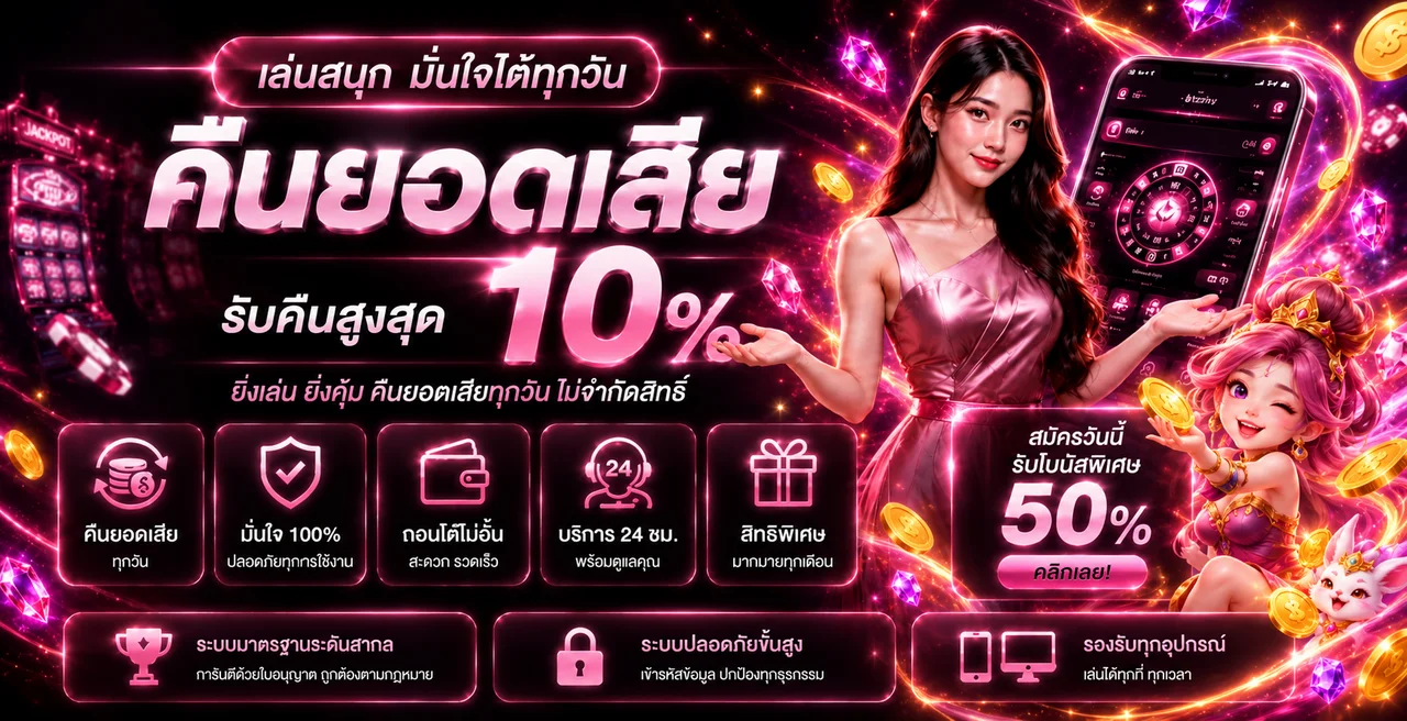 แบนเนอร์ superslot69 คืนยอดเสียและเกมคาสิโนออนไลน์